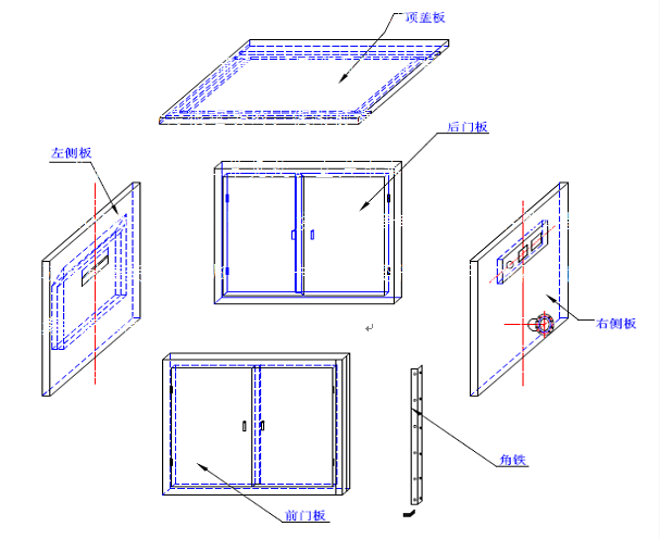 羅茨風機隔音罩安裝示意圖 羅茨風機隔音罩安裝示意圖